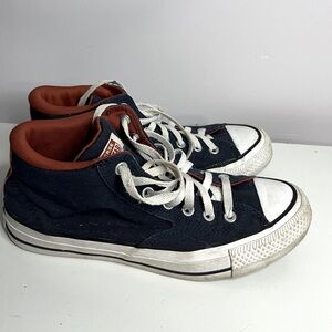 Converse Chuck Taylor All Stars Mens Size 9 Navy and Burnt Orange lining
